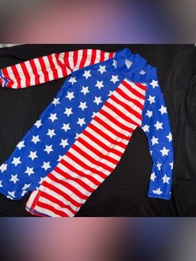 Stars & Stripes Kids Rash Guard One-Piece